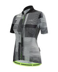 SANTINI Cyklistický dres s krátkym rukávom - DELTA KINETIC LADY - biela/čierna