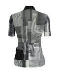 SANTINI Cyklistický dres s krátkym rukávom - DELTA KINETIC LADY - biela/čierna