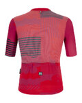 SANTINI Cyklistický dres s krátkym rukávom - DELTA OPTIC - červená/čierna
