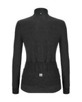 SANTINI Cyklistický dres s dlhým rukávom zimný - COLORE PURO LADY - šedá/čierna