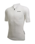 SANTINI Cyklistický dres s krátkym rukávom - COLORE PURO - biela