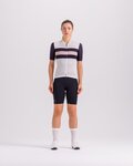 SANTINI Cyklistický dres s krátkym rukávom - ECO SLEEK NEW BENGAL - biela/čierna