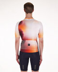 SANTINI Cyklistický dres s krátkym rukávom - OMBRA - biela/oranžová