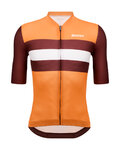 SANTINI Cyklistický dres s krátkym rukávom - ECO SLEEK NEW BENGAL  - oranžová/bordová