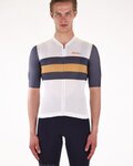 SANTINI Cyklistický dres s krátkym rukávom - ECO SLEEK NEW BENGAL  - biela/šedá