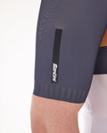 SANTINI Cyklistický dres s krátkym rukávom - ECO SLEEK NEW BENGAL  - biela/šedá