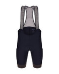 SANTINI Cyklistické nohavice krátke s trakmi - HIVIS - čierna