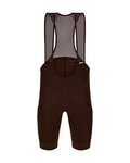 SANTINI Cyklistické nohavice krátke s trakmi - RTR - hnedá