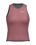 SANTINI Cyklistický dres bez rukávov - OPAL - ružová