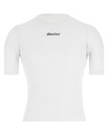 SANTINI Cyklistické tričko s krátkym rukávom - DELTA - biela