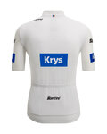 SANTINI Cyklistický dres s krátkym rukávom - TDF FAN BEST YOUNG RIDER - biela