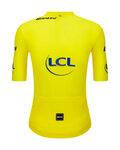 SANTINI Cyklistický dres s krátkym rukávom - TDF OFFICIAL LEADER - žltá