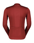SCOTT Cyklistický dres s dlhým rukávom letný - ENDURANCE 10 - bordová