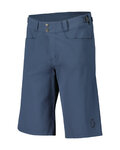SCOTT Cyklistické nohavice krátke bez trakov - TRAIL FLOW W/PAD - modrá