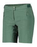 SCOTT Cyklistické nohavice krátke bez trakov - ENDURANCE LS/FIT W/PAD W - zelená