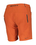 SCOTT Cyklistické nohavice krátke bez trakov - ENDURANCE LS/FIT W/PAD W - oranžová