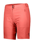 SCOTT Cyklistické nohavice krátke bez trakov - ENDURANCE LS/FIT W/PAD - červená