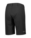 SCOTT Cyklistické nohavice krátke bez trakov - TRAIL FLOW W/PAD - čierna