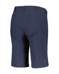 SCOTT Cyklistické nohavice krátke bez trakov - TRAIL FLOW W/PAD - modrá