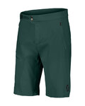 SCOTT Cyklistické nohavice krátke bez trakov - EXPLORAIR LIGHT - zelená