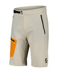 SCOTT Cyklistické nohavice krátke bez trakov - EXPLORAIR LIGHT - šedá/oranžová