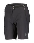 SCOTT Cyklistické nohavice krátke bez trakov - EXPLORAIR LIGHT - čierna