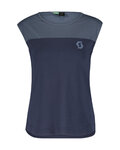 SCOTT Cyklistické tričko s krátkym rukávom - TRAIL FLOW W - modrá
