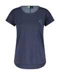 SCOTT Cyklistické tričko s krátkym rukávom - TRAIL FLOW DRI SS W - modrá