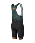 SCOTT Cyklistické nohavice krátke s trakmi - TEAM - zelená/čierna