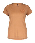 SCOTT Cyklistické tričko s krátkym rukávom - DEFINED MERINO TECH SS W - oranžová