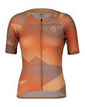 SCOTT Cyklistický dres s krátkym rukávom - RC PREMIUM CLIMBER - oranžová