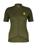 SCOTT Cyklistický dres s krátkym rukávom - GRAVEL MERINO - zelená