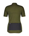 SCOTT Cyklistický dres s krátkym rukávom - GRAVEL MERINO - zelená