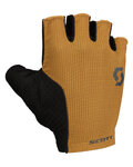 SCOTT Cyklistické rukavice krátkoprsté - ESSENTIAL GEL SF - hnedá/čierna