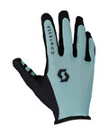 SCOTT Cyklistické rukavice dlhoprsté - TRACTION - svetlo modrá/čierna