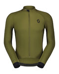 SCOTT Cyklistický dres s dlhým rukávom zimný - PRO WARM - zelená