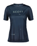 SCOTT Cyklistický dres s krátkym rukávom - TRAIL FLOW SS W - modrá/zelená