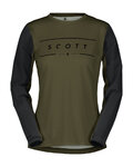 SCOTT Cyklistický dres s dlhým rukávom letný - TRAIL VERTIC LS W - zelená
