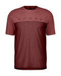 SCOTT Cyklistické tričko s krátkym rukávom - DEFINED MERINO SS - červená