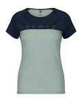 SCOTT Cyklistické tričko s krátkym rukávom - DEFINED MERINO SS W - modrá/zelená