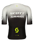 SCOTT Cyklistický dres s krátkym rukávom - SRAM AERO - čierna/biela