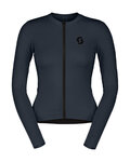 SCOTT Cyklistický dres s dlhým rukávom zimný - TRAINING - modrá