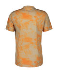 SCOTT Cyklistické tričko s krátkym rukávom - DRI TIE DYE - béžová/oranžová