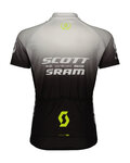 SCOTT Cyklistický dres s krátkym rukávom - SCOTT-SRAM PRO - čierna/biela