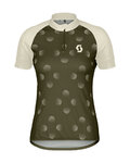 SCOTT Cyklistický dres s krátkym rukávom - ENDURANCE 30 - zelená/béžová