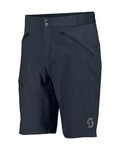 SCOTT Cyklistické nohavice krátke bez trakov - EXPLORAIR LIGHT - modrá