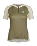SCOTT Cyklistický dres s krátkym rukávom - ENDURANCE 20 W - zelená/biela