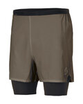 SCOTT Cyklistické nohavice krátke bez trakov - HYBRID ENDURANCE TECH - šedá/čierna