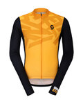 SCOTT Cyklistický dres s dlhým rukávom letný - RC ENDURANCE - oranžová/čierna