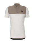 SCOTT Cyklistický dres s krátkym rukávom - ENDURANCE LT - biela/šedá